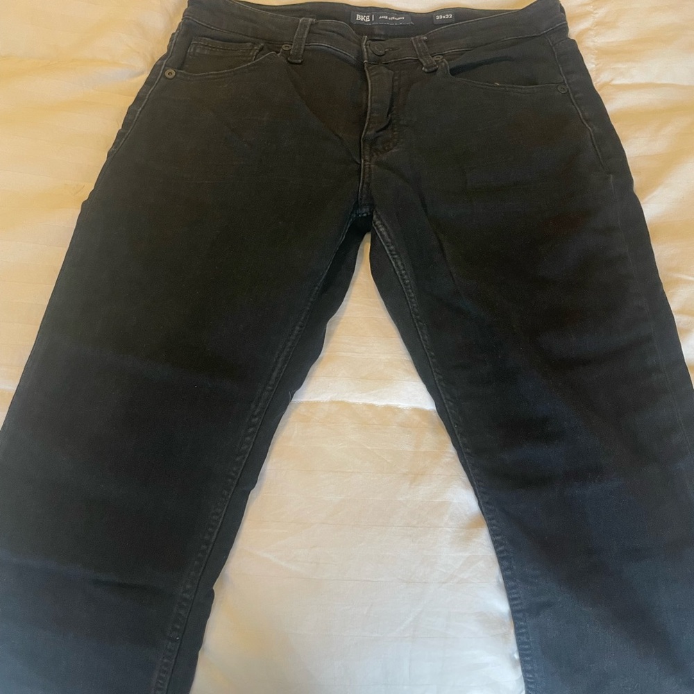 BKE Men's Black Straight Jeans
